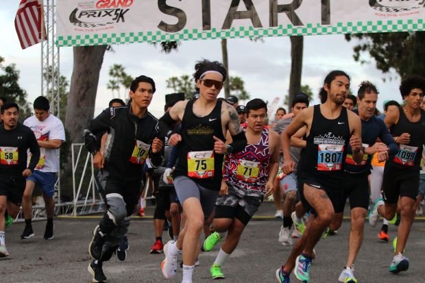 Elite runners take off on Sunday, Apr. 14, 2024, at...