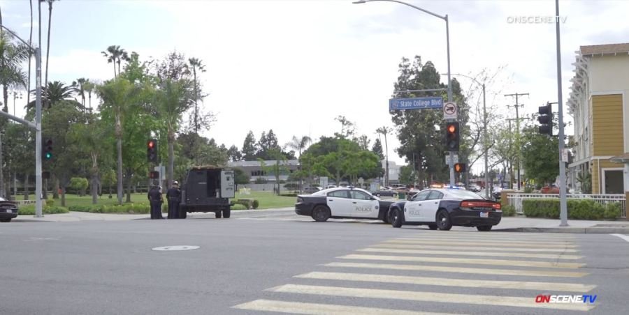 Two people are dead, including the gunman, after a shooting at a Anaheim senior apartment complex on April 25, 2024. (OnScene.TV)