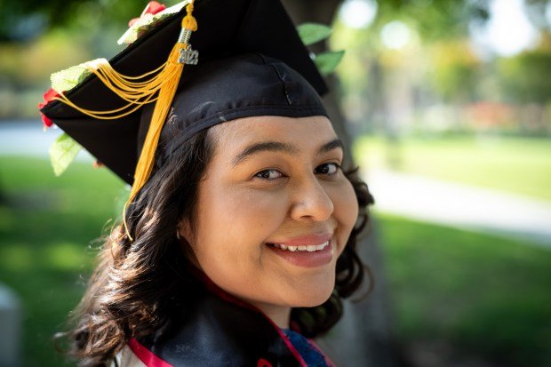 Cal State Northridge graduate Nicole Ayala at graduation Ceremonies on...