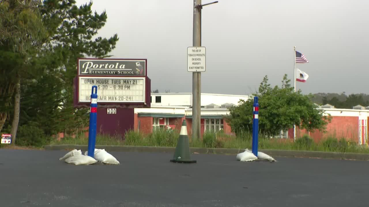 Portola Elementary School sign