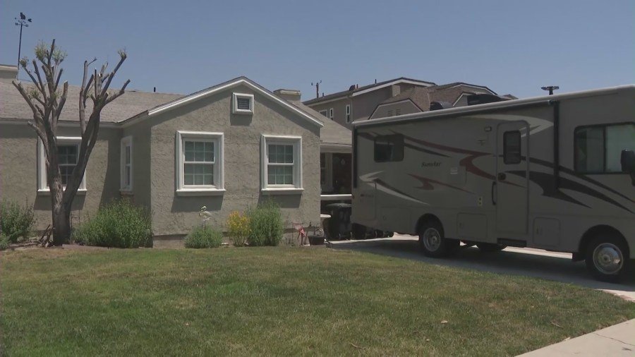 The Lombardo Family home in Burbank, California. (KTLA)