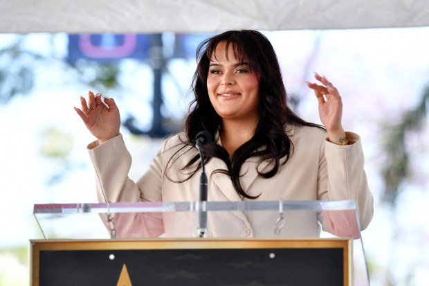 US-Mexican singer songwriter Jenni Rivera’s daughter Jenicka Lopez speaks during...