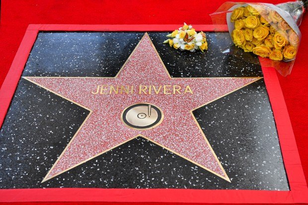View of US-Mexican singer songwriter Jenni Rivera’s star during her...