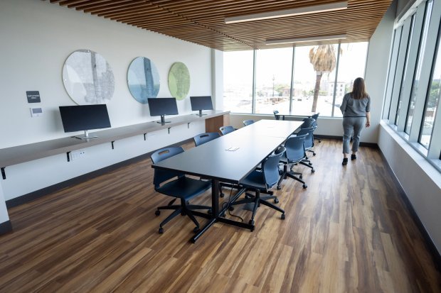 The Computer Room in the Weingart Tower, a 19-story, 278-unit...