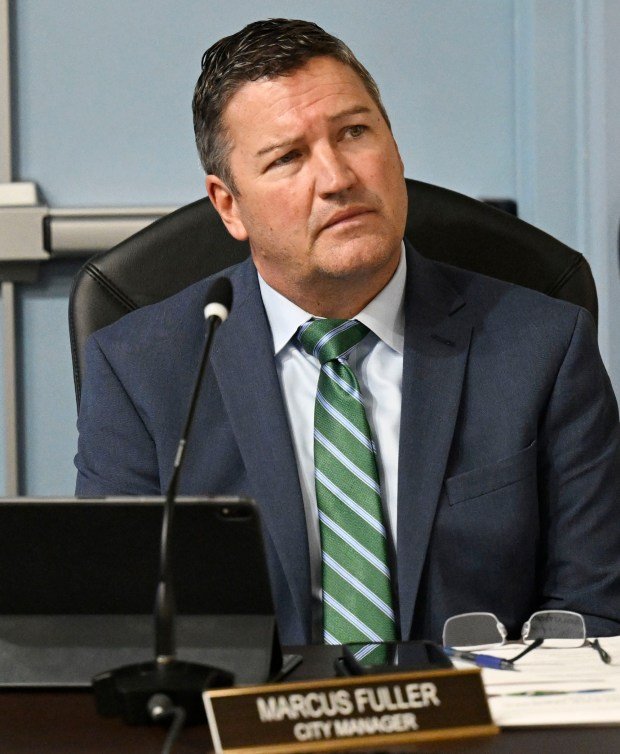 Rialto City Manager Marcus Fuller during city council meeting at Rialto City Hall in Rialto on Tuesday, December 13, 2022. (Photo by Terry Pierson, The Press-Enterprise/SCNG)