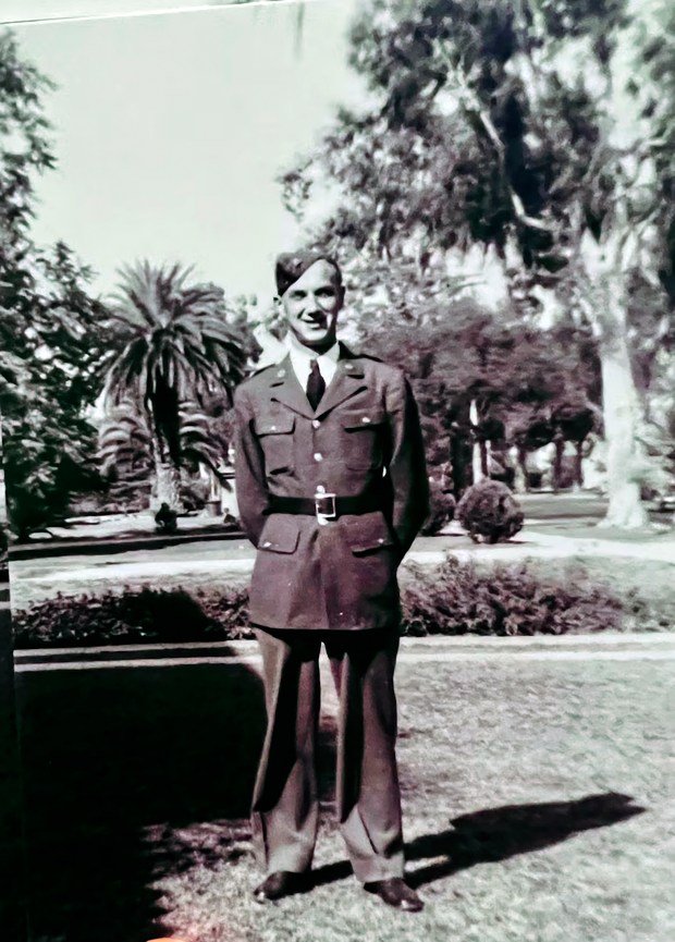 This undated photo provided by The Defense POW/MIA Accounting Agency (DPAA) shows World War II service member U.S. Army Air Forces Pvt. 1st Class Charles R. Powers, from Riverside, Calif. The long-unidentified remains of Powers who died in a Japanese prisoner-of-war camp in the Philippines in 1942 were returned home to California on Tuesday, July 16, 2024. (DPAA via AP)