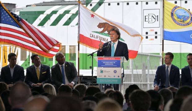 Mario Cordero, Chief Executive Officer, Port of Long Beach, speaks...