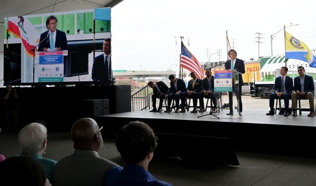 Mario Cordero, Chief Executive Officer, Port of Long Beach, speaks...