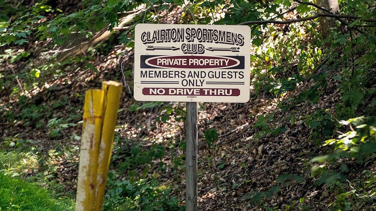 View of signage outside of the gun club which the would-be Trump assassin was a member