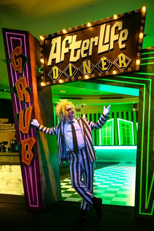 Beetlejuice at the new Afterlife Experience at Ovation Hollywood on...