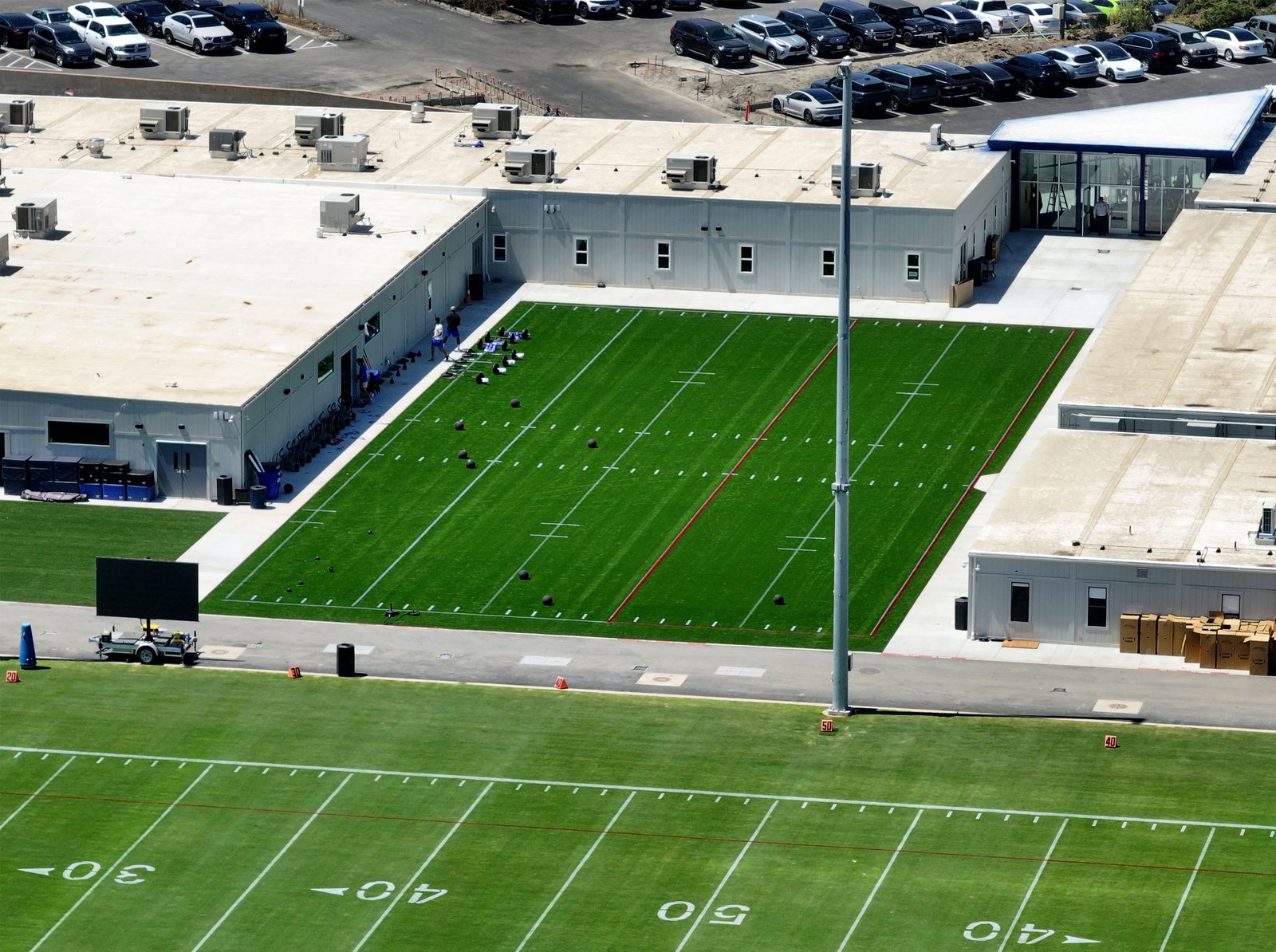 The new Los Angeles Rams training facility in Woodland Hills...