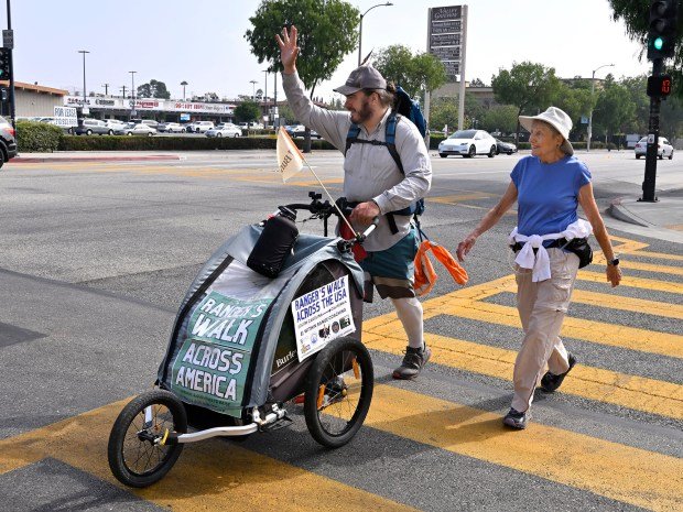 Ranger Kielak has been walking across America to raise money...