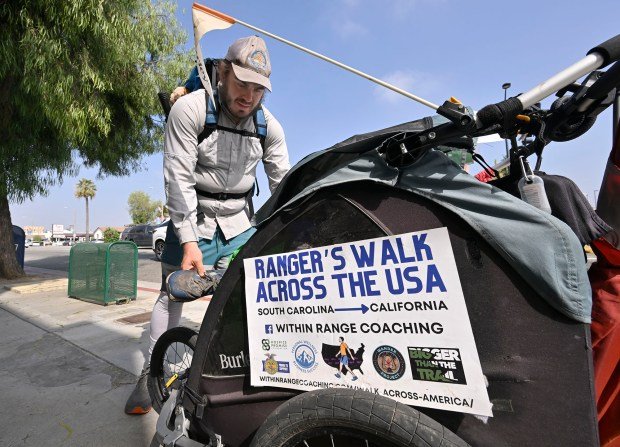 Ranger Kielak has been walking across America to raise money...