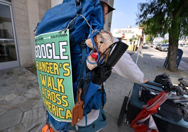 Ranger Kielak has been walking across America to raise money...