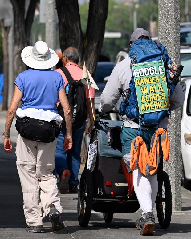 Ranger Kielak has been walking across America to raise money...