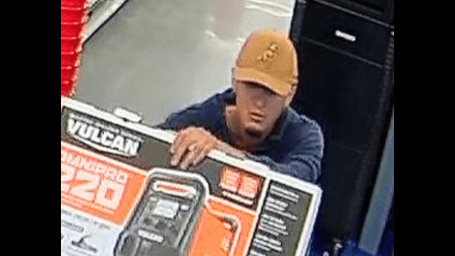 A suspect seen stealing $3,500 worth of tools at a Harbor Freight store in Irvine on Aug. 4, 2024. (Irvine Police Department)