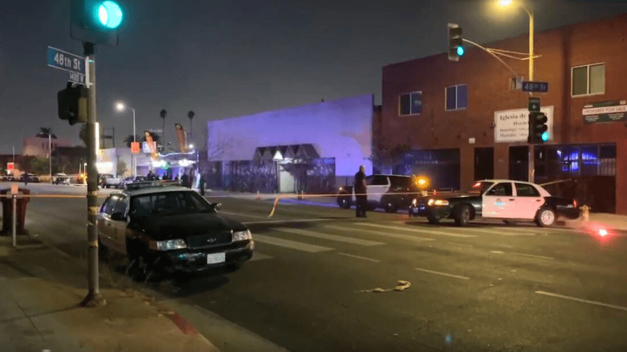 A gunman remains at large after a shooting left a man hospitalized in the Vermont Square neighborhood of Los Angeles on September 13, 2024. (Citizen)