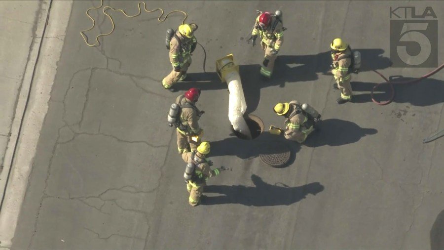 A methane gas leak forced evacuation orders in Ventura on September 19, 2024. (KTLA)